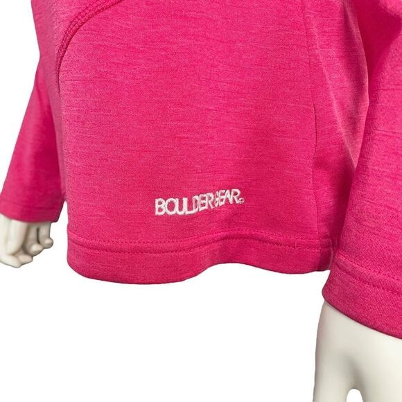 Boulder Gear Women’s M Pink Fleece Lined Pullover Jacket Coat 1/4 Zip - Picture 4 of 7